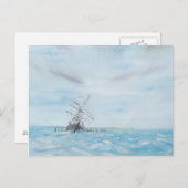 Carte Postale Résistance emprisonnée par la glace antarctique. (Devant / Derrière)