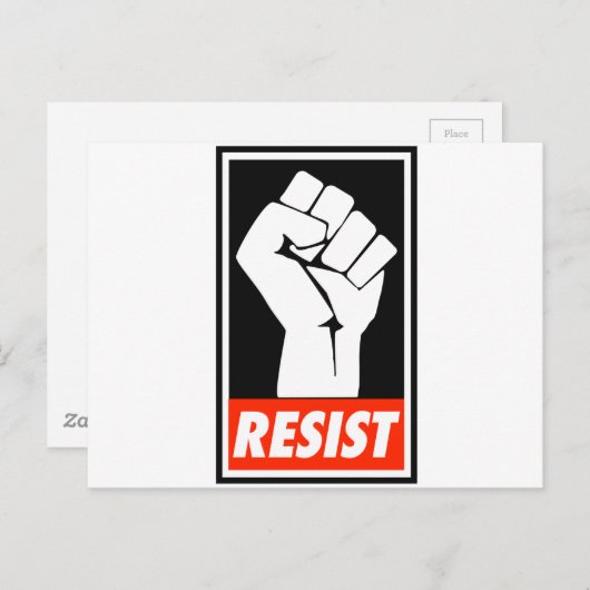 Carte Postale résister (Devant / Derrière)