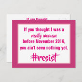 Carte Postale Résister (Devant / Derrière)