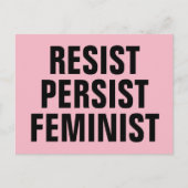 Carte Postale Résister à la résistance féministe persistante ros (Devant)
