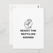 Carte Postale Résister À L'Agenda Républicain (Devant / Derrière)