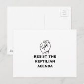 Carte Postale Résister À L'Agenda Républicain (Devant / Derrière)