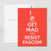 Carte Postale Résister Au Fascisme (Devant / Derrière)