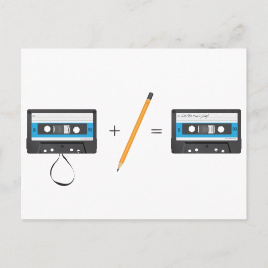 Carte Postale Résolution de problèmes avec des cassettes audio c (Devant)