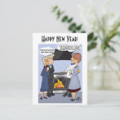 Carte Postale Résolution du Nouvel An (Debout devant)