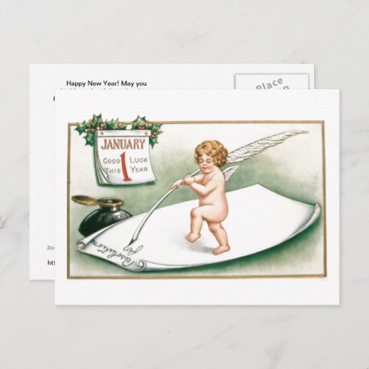 Carte postale Résolutions (Devant / Derrière)