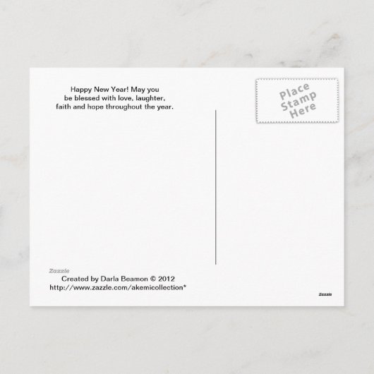 Carte postale Résolutions (Dos)