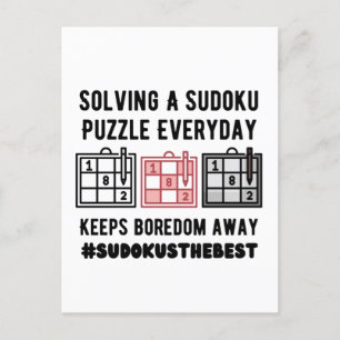 Carte Postale Résoudre un casse-tête sudoku tous les jours