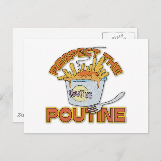 Carte Postale Respect De La Poutine (Devant / Derrière)
