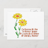 Carte Postale Respect des femmes (Devant / Derrière)