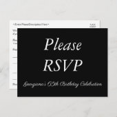 Carte postale Respectable "Please RSVP" (Devant / Derrière)