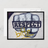 Carte Postale respecter le poing (Devant / Derrière)