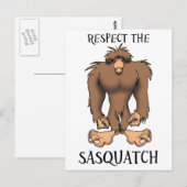 CARTE POSTALE RESPECTER LE SASQUATCH (Devant / Derrière)
