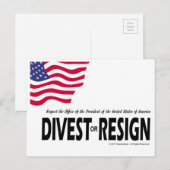 Carte Postale Respectez la présidence ... Divis ou Démissionnair (Devant / Derrière)