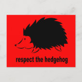 Carte Postale Respectez Le Hérisson (Devant)