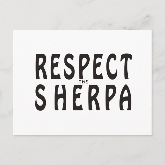 Carte Postale Respectez Le Sherpa (Devant)