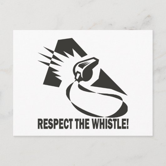 Carte Postale Respectez Le Sifflet (Devant)