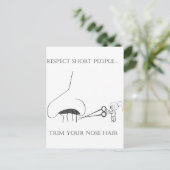 Carte Postale Respectez Les Personnes Courtes - Triez Vos Cheveu (Debout devant)