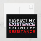 Carte Postale Respectez Mon Existence Ou Attendez-Vous À Ma Rési (Devant / Derrière)