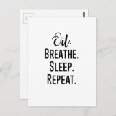 Carte Postale respiration à l'huile - Répétition de sommeil - Es (Devant / Derrière)