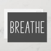 Carte Postale Respire | Citation Motivationnelle Simple Boho Bla (Devant / Derrière)