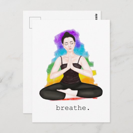 Carte Postale respirer. arc en ciel (Devant / Derrière)