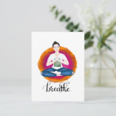 Carte Postale respirer. calligraphie (Debout devant)
