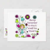 Carte Postale Respirez les Fleurs (Devant / Derrière)