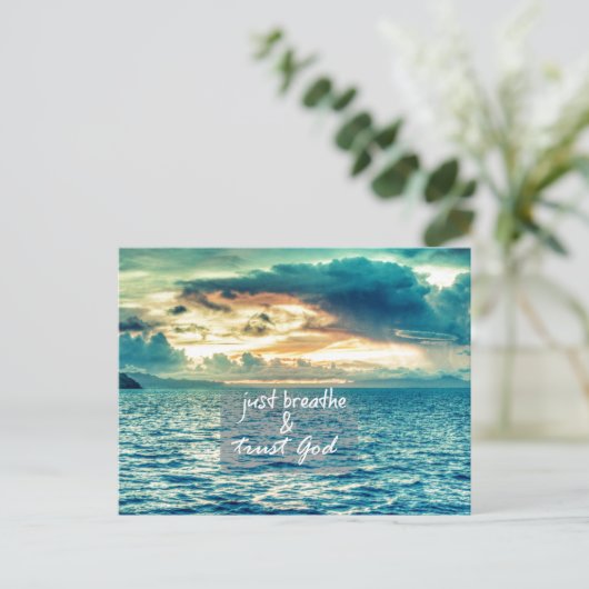 Carte Postale Respirez simplement et faites confiance à Dieu Cit (Debout devant)