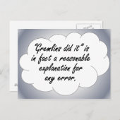 Carte Postale Responsabilisation : La prochaine fois qu'une erre (Devant / Derrière)