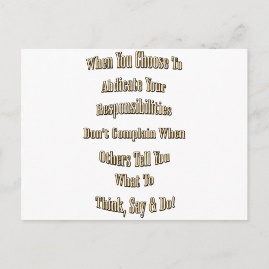 Carte Postale Responsabilité (Devant)