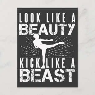 Carte Postale Ressemblent À Beauté Kick Comme Beast Women Kickbo