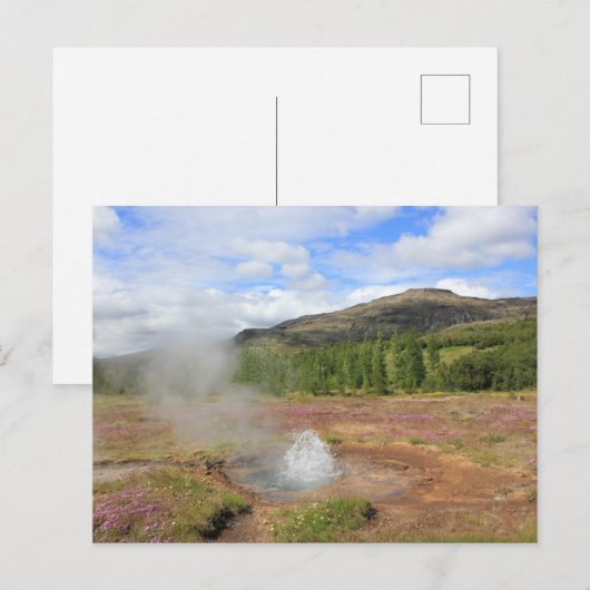 Carte Postale Ressort chaud (Devant / Derrière)