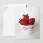 Carte Postale ressort dans une tasse (Devant / Derrière)