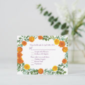 Carte Postale Ressort Rose orange violet Mariage (Debout devant)