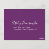 Carte Postale Ressort Rose orange violet Mariage (Dos)