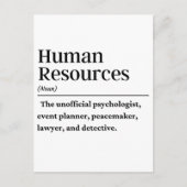 Carte Postale Ressources humaines (Devant)