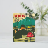 Carte Postale Restaurant de café dans la rue de Berlin (Debout devant)