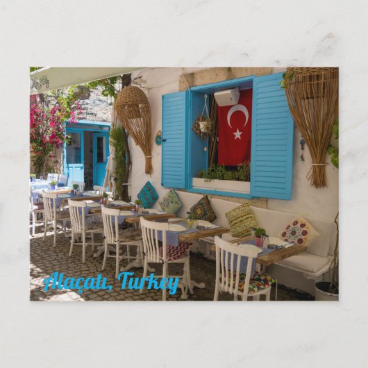 Carte Postale Restaurant en Alaçatı, Turquie (Devant)
