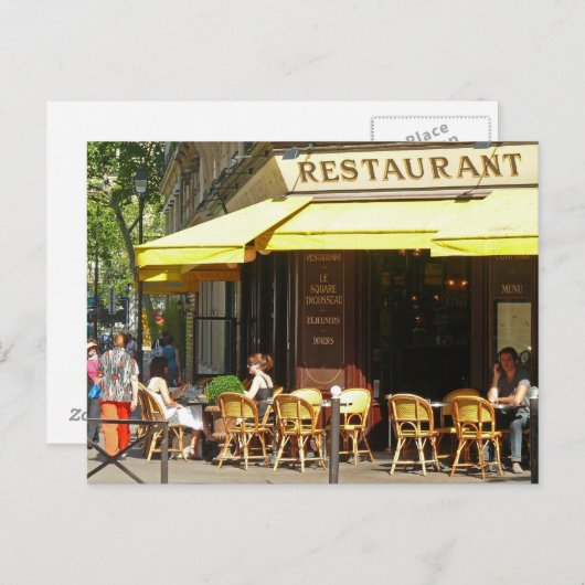 Carte Postale Restaurant Paris (Devant / Derrière)
