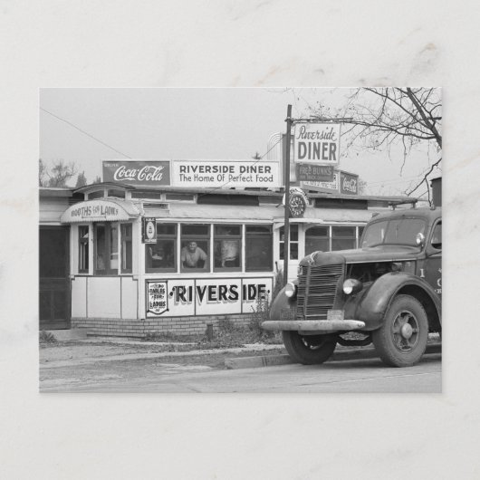 Carte Postale Restaurant Riverside, 1941 (Devant)