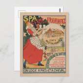 Carte Postale Restaurant vintage français Café Travel (Devant / Derrière)
