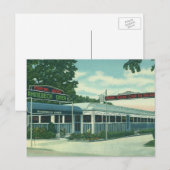 Carte Postale Restaurant vintage, Retro Rhinebeck Roadside Diner (Devant / Derrière)