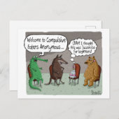 CARTE POSTALE RESTAURANTS COMPLÈTES ANONLYMES AVEC DE PETITS ANI (Devant / Derrière)