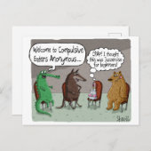 CARTE POSTALE RESTAURANTS COMPULSIFS ANNONYMES (Devant / Derrière)