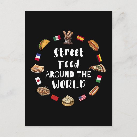 Carte Postale Restauration de rue dans le monde entier (Devant)