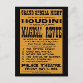 Carte Postale Restauré 1914 Harry Houdini panneau jaune (Devant)