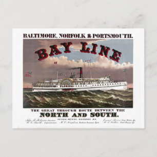 Carte Postale Restauré Baltimore, Norfolk, Portsmouth Line