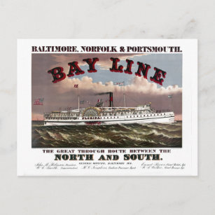 Carte Postale Restauré Baltimore, Norfolk, Portsmouth Line