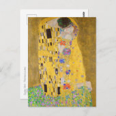 Carte Postale Restauré Gustav Klimt Le Kiss Art Nouveau (Devant / Derrière)